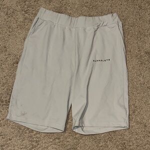 Alphalete Men's Athletic Shorts in Light Gray
